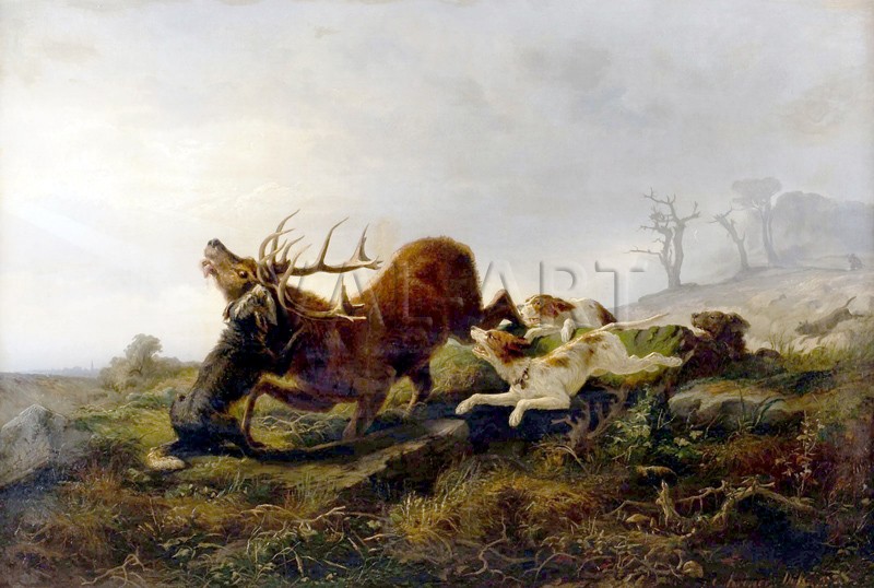 РЕПРОДУКЦИИ НА КАРТИНИ По време на лов (1900)