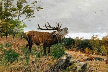 РЕПРОДУКЦИИ НА КАРТИНИ Ревящ елен (1897)