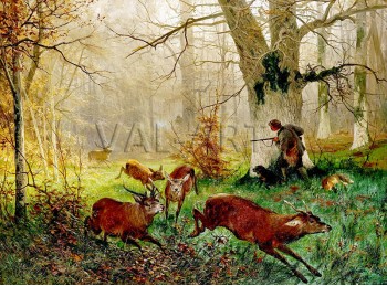 РЕПРОДУКЦИИ НА КАРТИНИ Ловци на лов (1869)