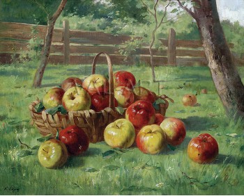 РЕПРОДУКЦИИ НА КАРТИНИ Реколта ябълки (1935)