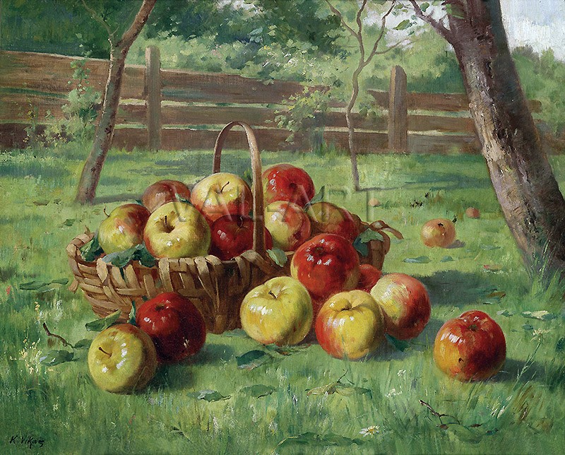 РЕПРОДУКЦИИ НА КАРТИНИ Реколта ябълки (1935)