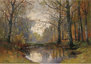 РЕПРОДУКЦИИ НА КАРТИНИ Есенен горски пейзаж (1905)