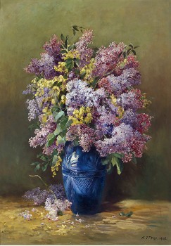 РЕПРОДУКЦИИ НА КАРТИНИ Букет люляци във ваза (1925)