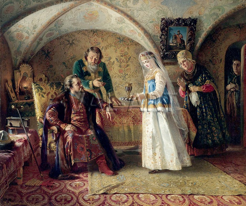 РЕПРОДУКЦИИ НА КАРТИНИ Из ежедневието на руския болярин в края на XVII век (1868)