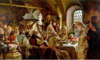 РЕПРОДУКЦИИ НА КАРТИНИ Болярска сватбена церемония (1883)