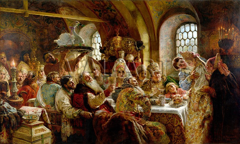 РЕПРОДУКЦИИ НА КАРТИНИ Болярска сватбена церемония (1883)