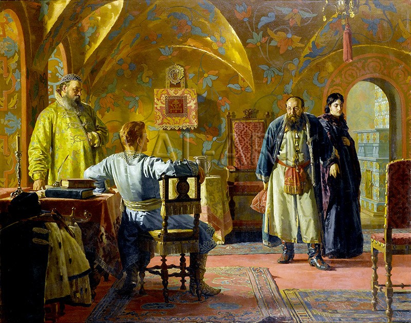 РЕПРОДУКЦИИ НА КАРТИНИ В болярската стая (1883)