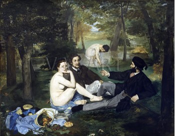 РЕПРОДУКЦИИ НА КАРТИНИ Закуска на тревата (1863)