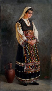 РЕПРОДУКЦИИ НА КАРТИНИ Българско момиче от Елхово (1892)