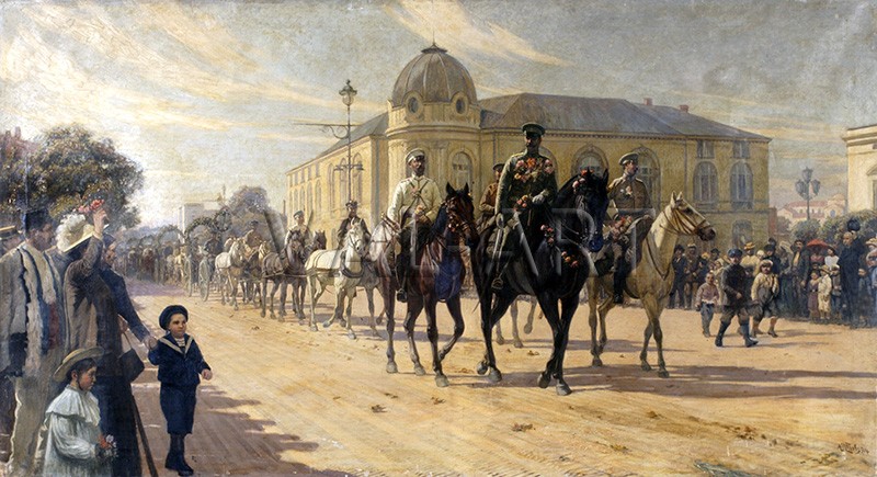 РЕПРОДУКЦИИ НА КАРТИНИ Балканска война. Посрещане на IV армия в София (1914)