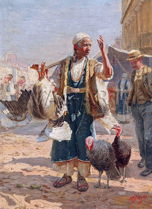 РЕПРОДУКЦИИ НА КАРТИНИ Пазар на домашнш птици  (1901)