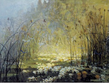 РЕПРОДУКЦИИ НА КАРТИНИ Езерото с водни лилии и водни кончета (1910)