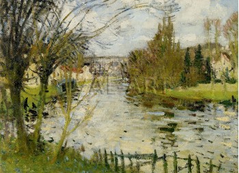 РЕПРОДУКЦИИ НА КАРТИНИ Село на брега на реката (1940)