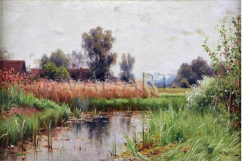 РЕПРОДУКЦИИ НА КАРТИНИ Летен пейзаж с маковe (1920)
