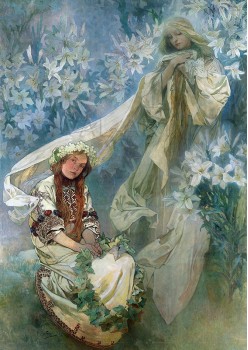 РЕПРОДУКЦИИ НА КАРТИНИ Мадона с лилиите (1905)