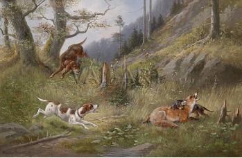 Успешен лов на лисица (1873) РЕПРОДУКЦИИ НА КАРТИНИ