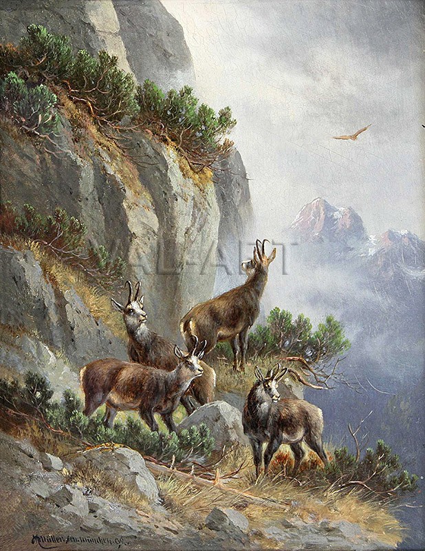 Диви кози в защита (1845) РЕПРОДУКЦИИ НА КАРТИНИ