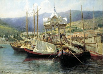 РЕПРОДУКЦИИ НА КАРТИНИ Пристанище в Ялта (1890)