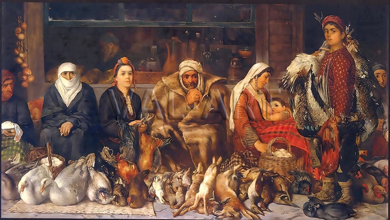 РЕПРОДУКЦИИ НА КАРТИНИ Пазар в Пловдив (1888)