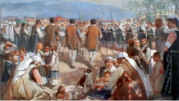 РЕПРОДУКЦИИ НА КАРТИНИ Шопско хоро (1890)