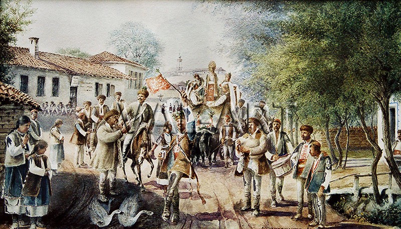 РЕПРОДУКЦИИ НА КАРТИНИ  Сватба в Софийско (1905) 