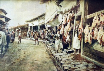 РЕПРОДУКЦИИ НА КАРТИНИ Касапската чаршия (1899)