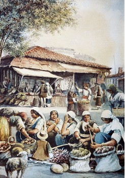 РЕПРОДУКЦИИ НА КАРТИНИ  Пазар в София (1899)