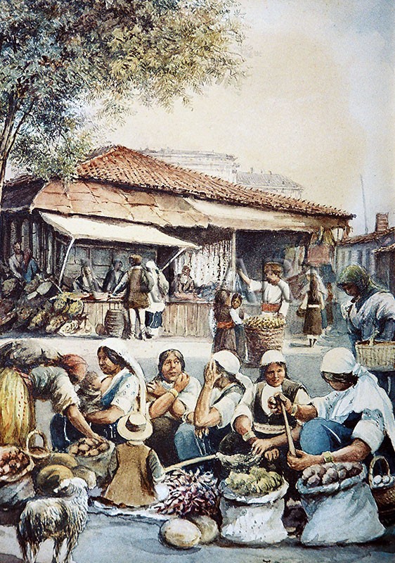 РЕПРОДУКЦИИ НА КАРТИНИ  Пазар в София (1899)