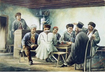 РЕПРОДУКЦИИ НА КАРТИНИ Селска кръчма в Софийско (1901)