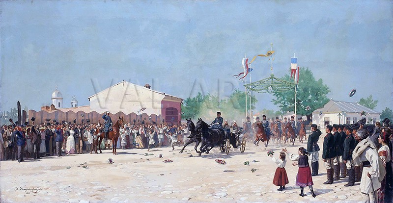 РЕПРОДУКЦИИ НА КАРТИНИ Влизане на Александър II в Плоещ на 15 юни 1877 г. (1881)