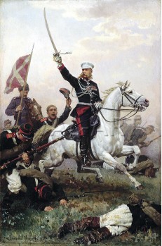 РЕПРОДУКЦИИ НА КАРТИНИ Генерал Скобелев на кон в Руско-турската война 1877-78 (1883)