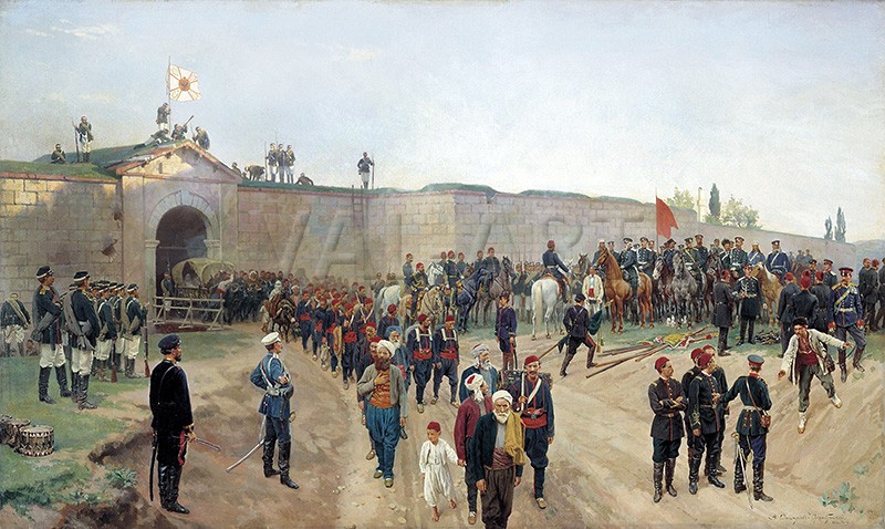 РЕПРОДУКЦИИ НА КАРТИНИ Предаването на крепостта Никопол, 4 юли 1877 г. (1883)