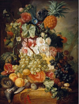РЕПРОДУКЦИИ НА КАРТИНИ Натюрморт с цветя и плодове (1790)