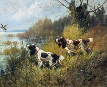 РЕПРОДУКЦИИ НА КАРТИНИ Кучета до езеро (1878)