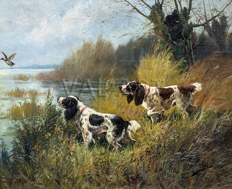 РЕПРОДУКЦИИ НА КАРТИНИ Кучета до езеро (1878)