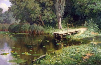 РЕПРОДУКЦИИ НА КАРТИНИ Обрасло езерце (1879)