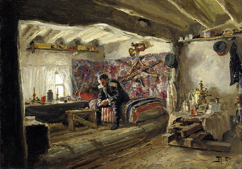 РЕПРОДУКЦИИ НА КАРТИНИ Щабът на Русчукския отряд (1877)