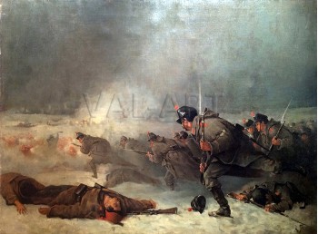 РЕПРОДУКЦИИ НА КАРТИНИ Руска пехотна атака. Епизод от Руско-турската война от 1877-1878 г. (1900)