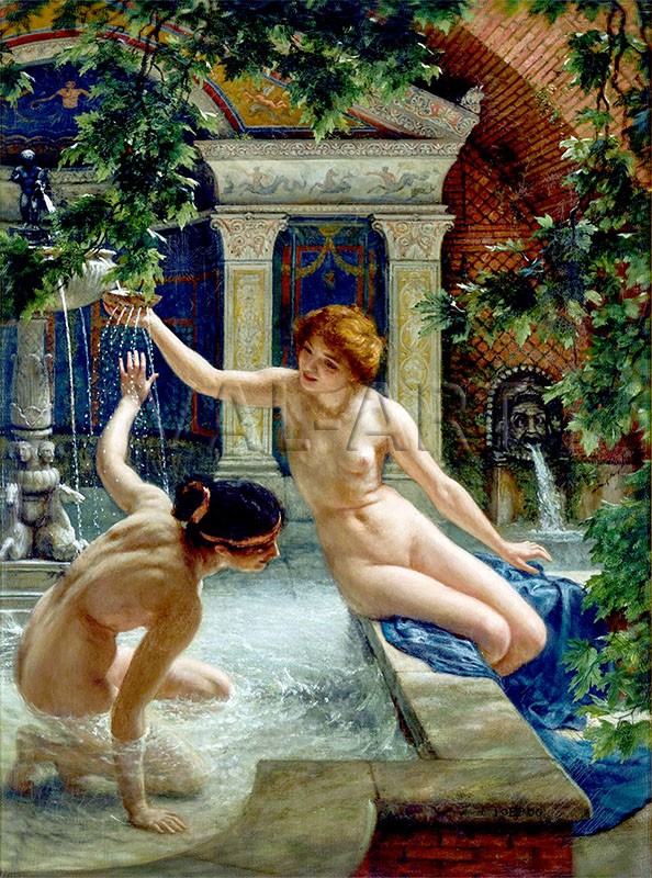 РЕПРОДУКЦИИ НА КАРТИНИ Къпещи се момичета (1900)