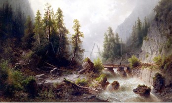 РЕПРОДУКЦИИ НА КАРТИНИ Планински поток (1893)