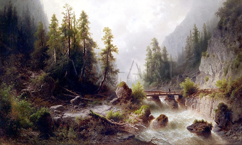 РЕПРОДУКЦИИ НА КАРТИНИ Планински поток (1893)