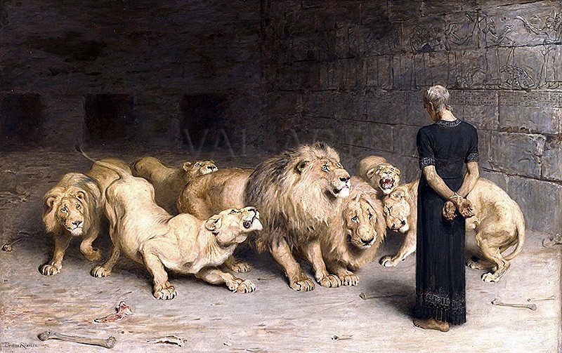 РЕПРОДУКЦИИ НА КАРТИНИ Даниил в лъвската яма (1872)