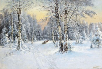 РЕПРОДУКЦИИ НА КАРТИНИ Снежен пейзаж (1918)