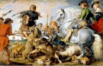 Репродукции на картини: Лов на вълци и лисици (1616) – Петер Паул Рубенс