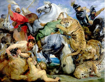 Репродукции на картини: Лов на тигри, лъвове и леопарди (1616) – Петер Паул Рубенс