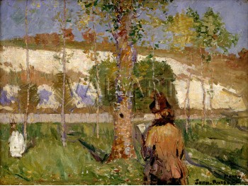 РЕПРОДУКЦИИ НА КАРТИНИ Мадам Сисле на брега на Лоан при Море (1887)