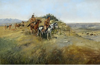 РЕПРОДУКЦИИ НА КАРТИНИ Лов на бизони (1891)
