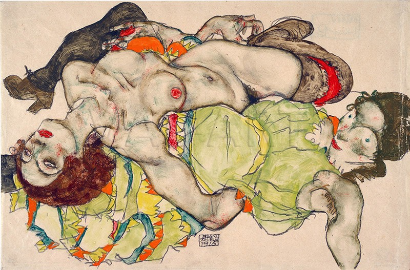 Репродукции на картини: Влюбени жени (1915) – Егон Шиле