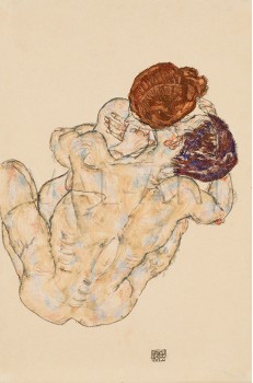 Репродукции на картини: Мъж и жена (Прегръдката) (1917) – Егон Шиле