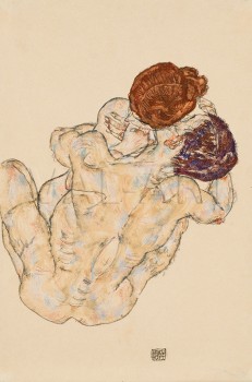 Репродукции на картини: Мъж и жена (Прегръдката) (1917) – Егон Шиле
